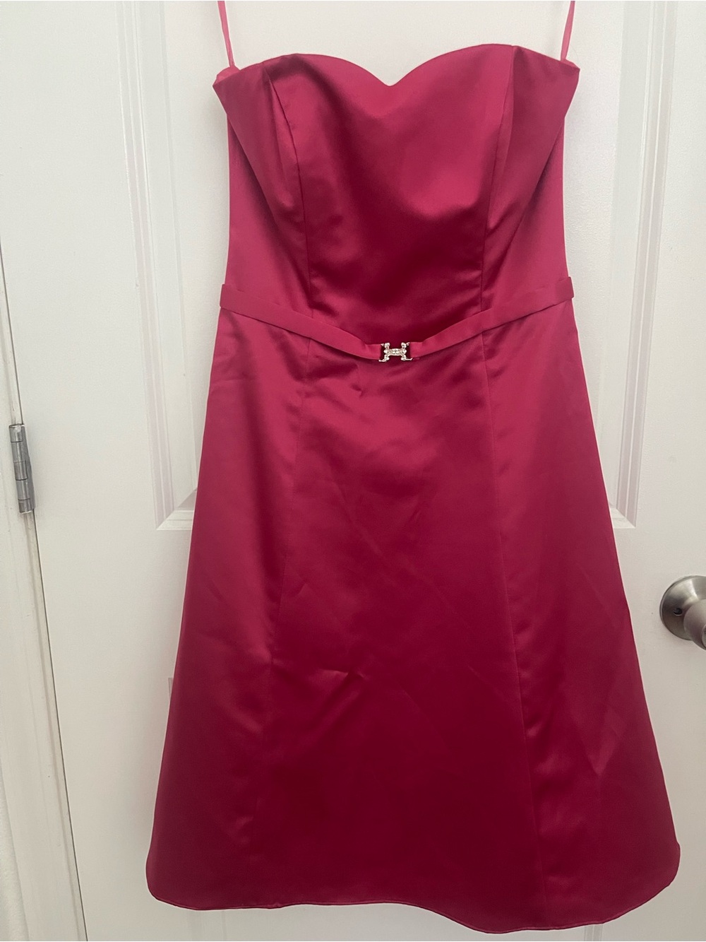 Michaelangelo Hot Pink Satin Dress